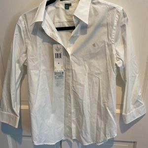 Ralph Lauren white womens button down